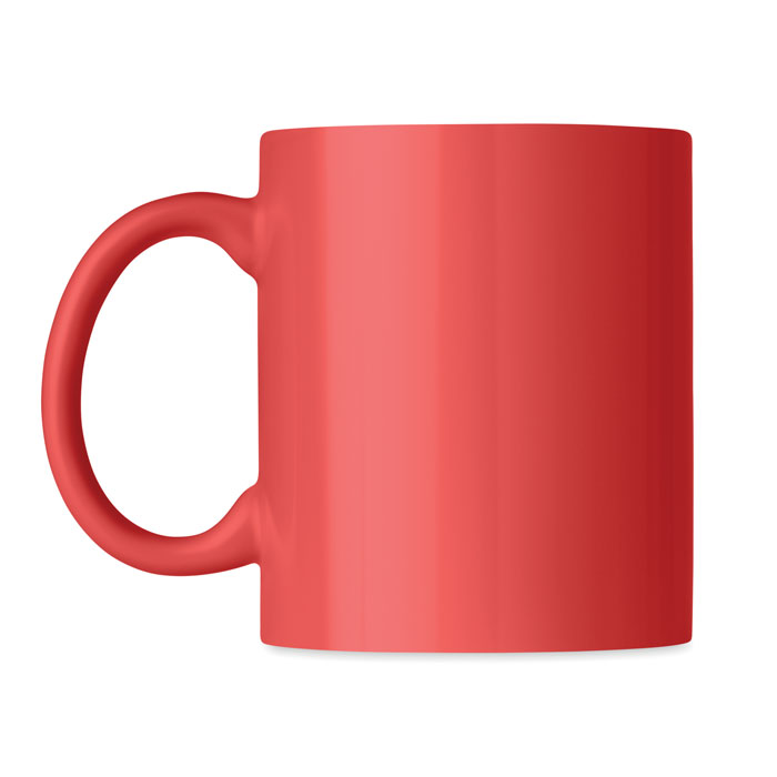 Coloured ceramic mug 300ml Rosso item picture side