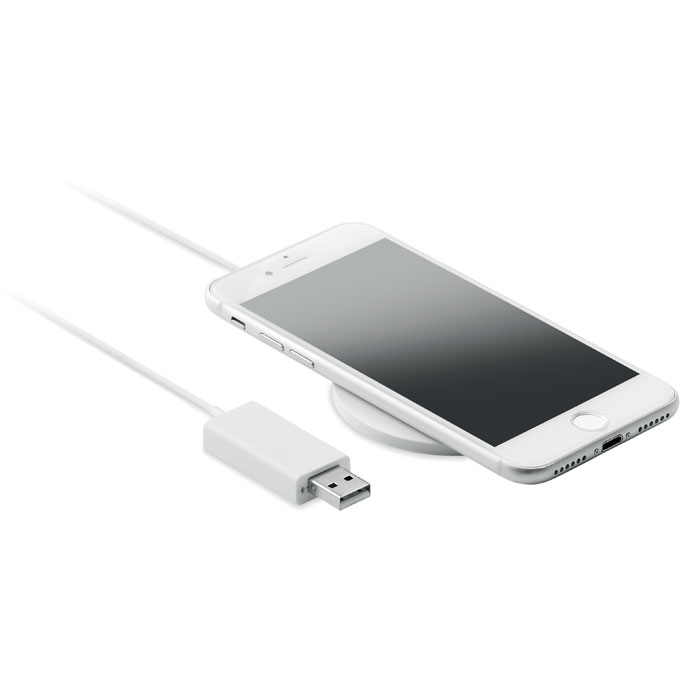 Ultrathin wireless charger 10W Bianco item picture side