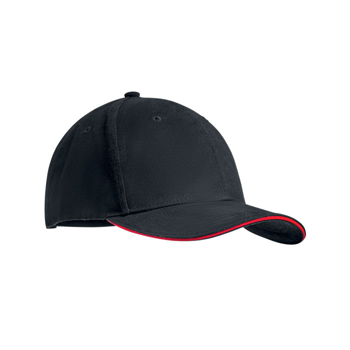 Cappellino 6 pannelli red item picture front