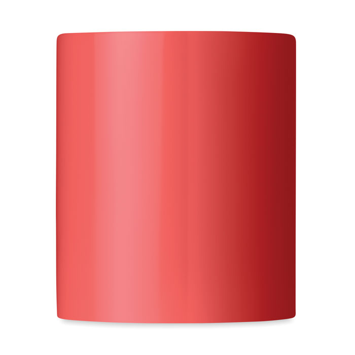 Coloured ceramic mug 300ml red item picture open