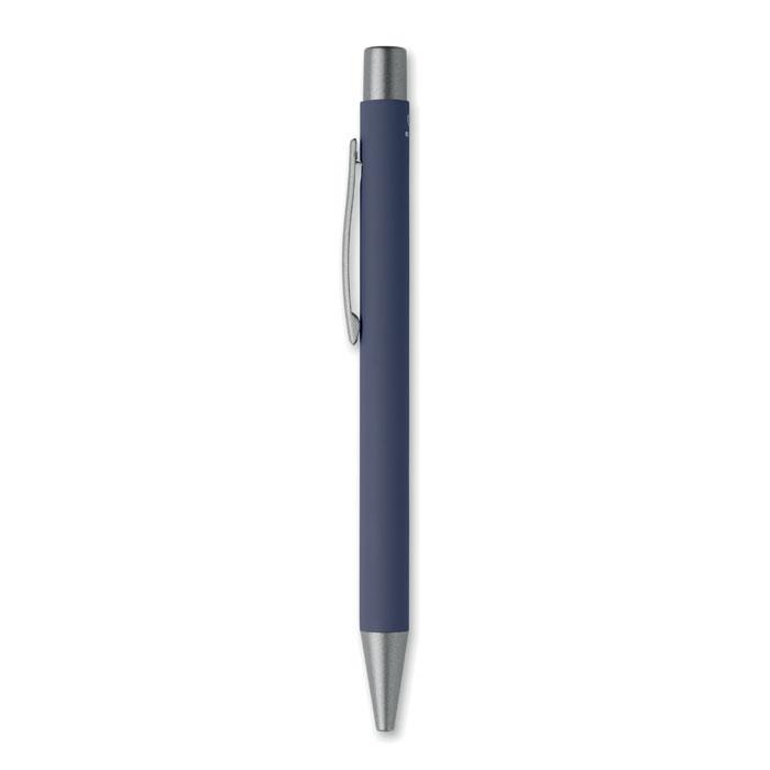 Recycled aluminium ball pen Francese Navy item picture back