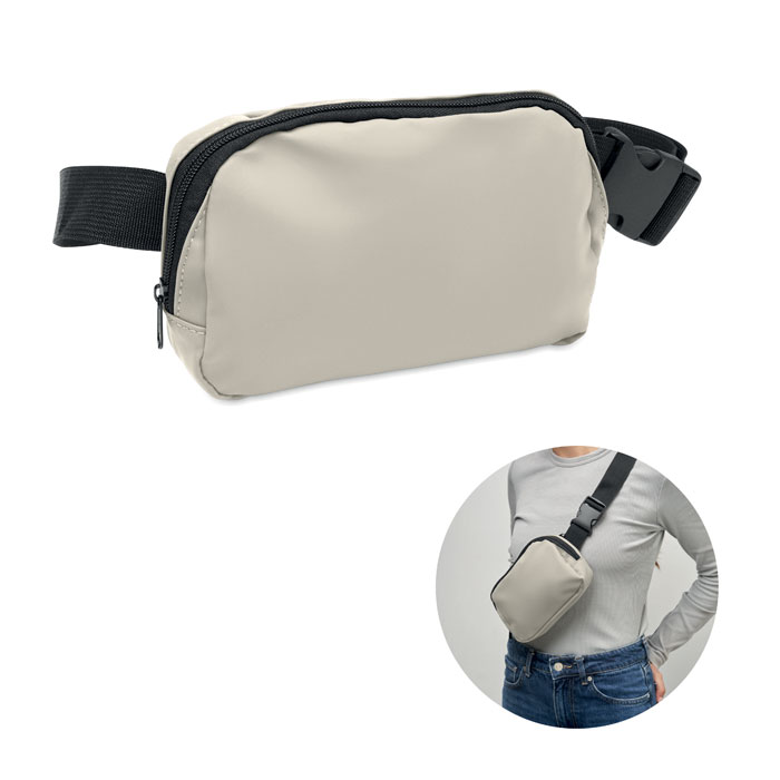Waist bag in 210D polyester Bianco Sporco item picture front