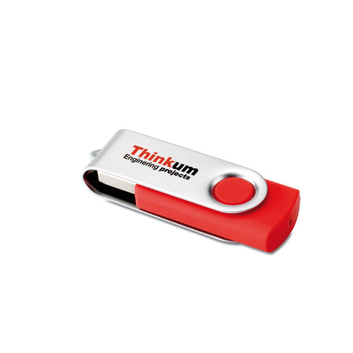Techmate. USB flash 8GB red item picture printed