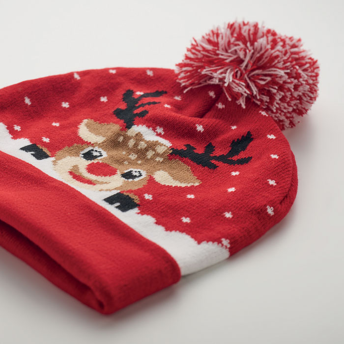 Christmas knitted beanie Rosso item detail picture