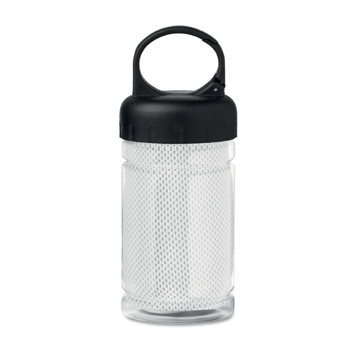 Cooling towel in PET bottle Bianco item picture front
