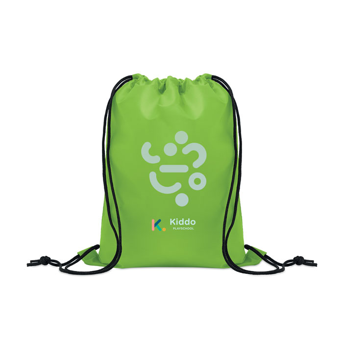 Sacca per bambini 190T RPET Lime item picture printed