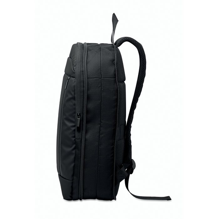 Expandable 600D RPET backpack Nero item picture 3