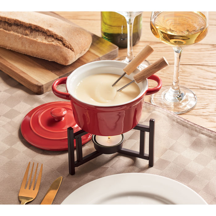 Set fonduta in ceramica 300 ml Rosso item picture 1