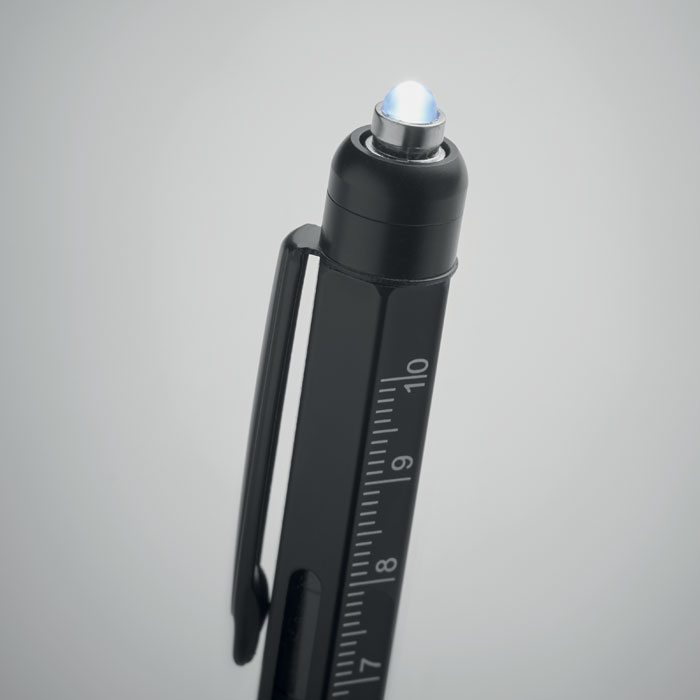 Spirit level pen with ruler Nero item detail picture