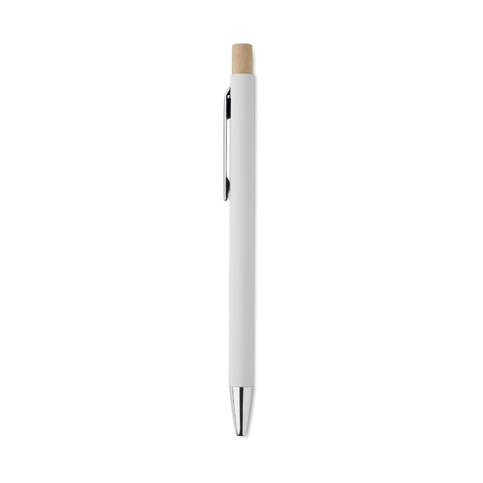 Penna a sfera in alluminio Bianco item picture side