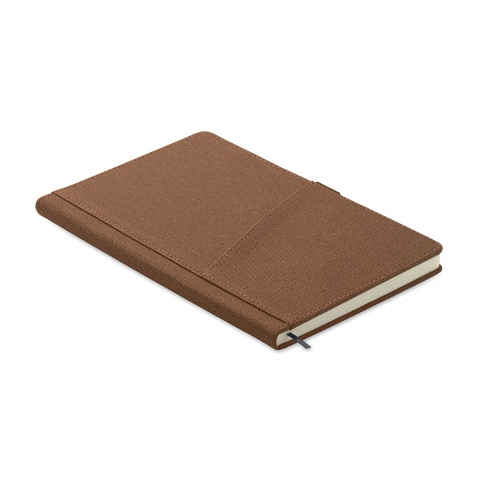 A5 notebook PU front pocket Blu item picture front