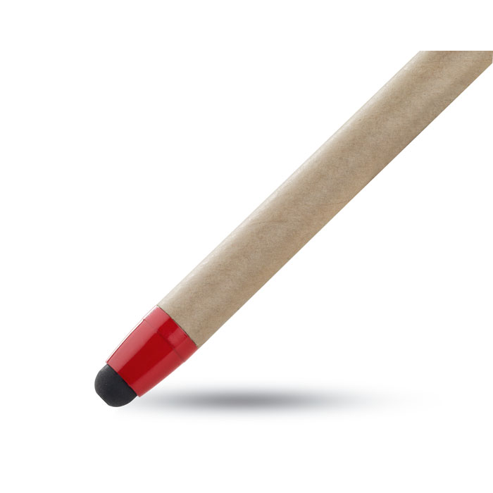 Recycled carton stylus pen Rosso item picture back