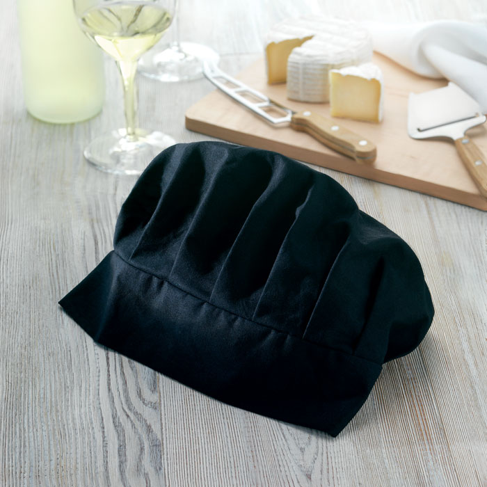 Cappello da cuoco in cotone (1 black item ambiant picture