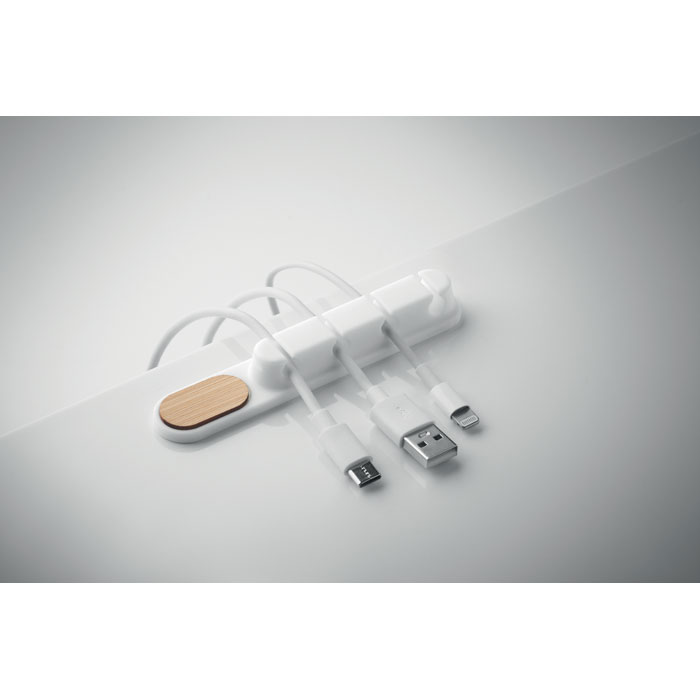 Organizzatore cavi in silicone Bianco item detail picture