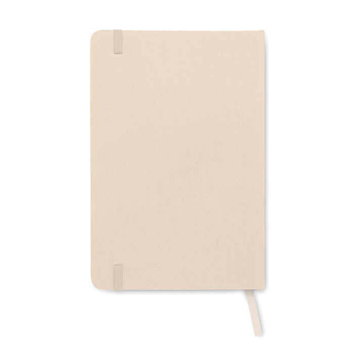 Notebook A5 in 600D RPET Bianco Sporco item picture side