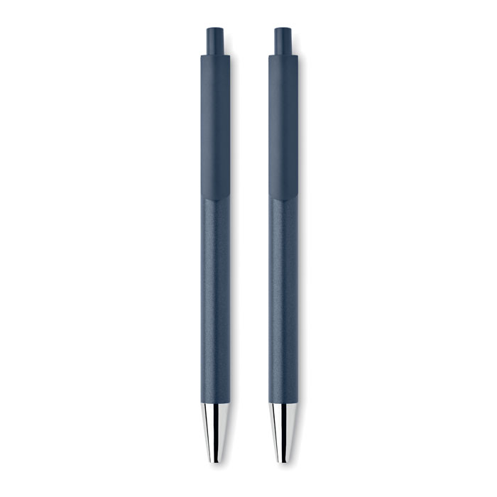 Recycled aluminium pen set Francese Navy item picture 2