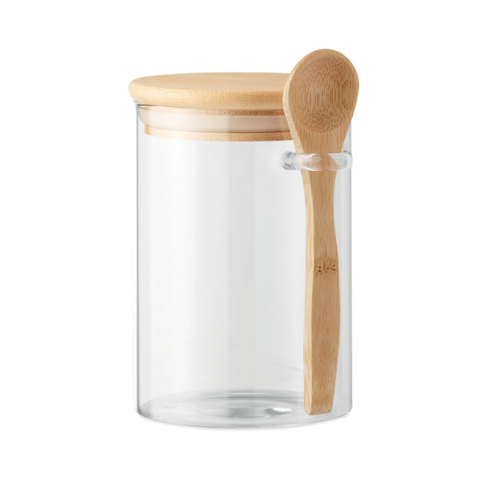 Glass jar with spoon 600 ml Trasparente item picture front