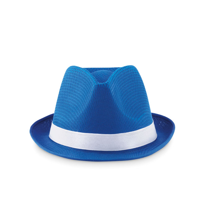 Coloured polyester hat Blu Royal item picture back