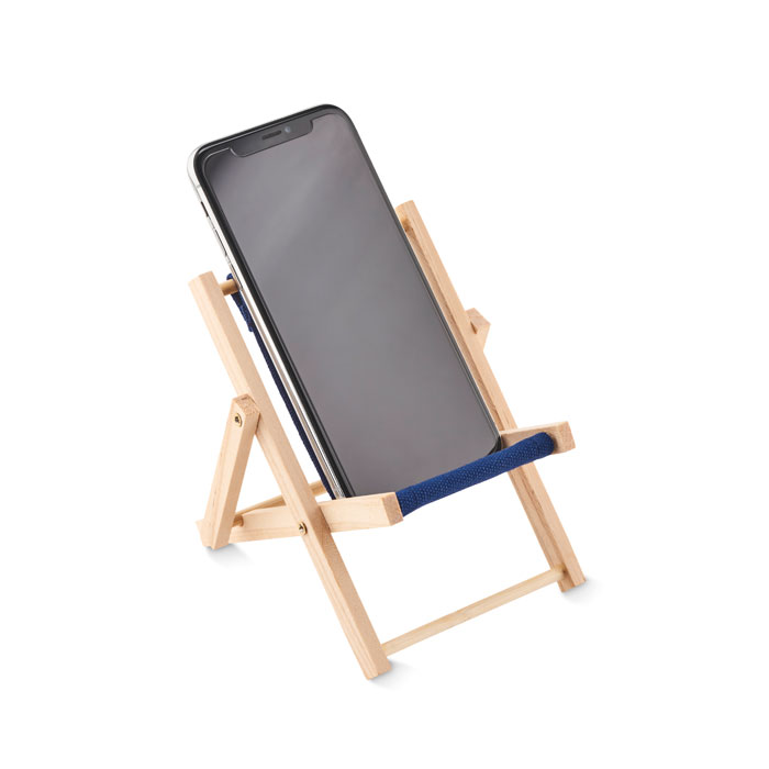 Deckchair-shaped phone stand blue item picture side