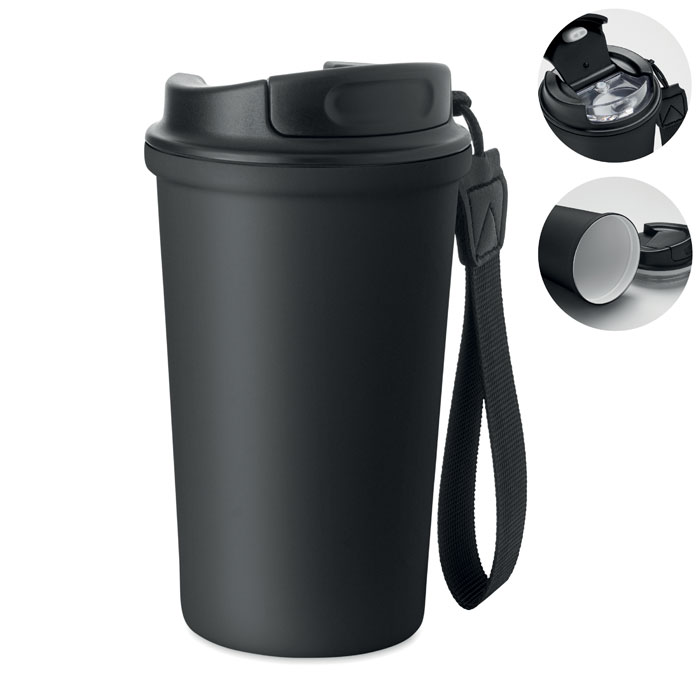Bicchiere acciaio riciclato Nero item picture front