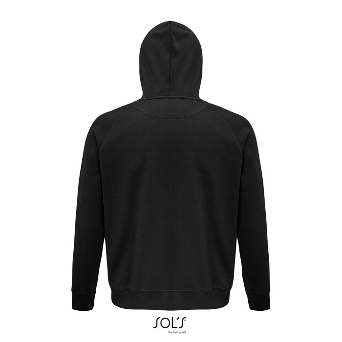 STELLAR Felpa uni cappuccio Nero / Nero Opaco item picture back