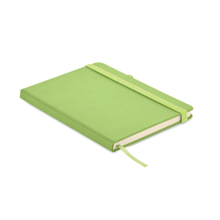Recycled Leather A5 notebook Lime item picture front