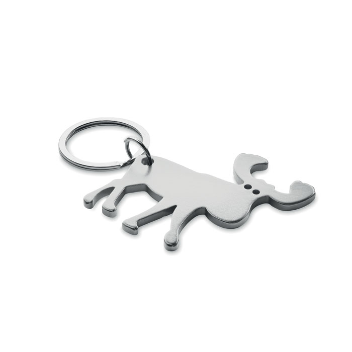 Recycled aluminium key ring Argento Opaco item picture side