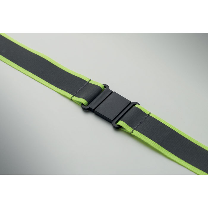 Lanyard RPET riflettente Giallo Neon item picture 6