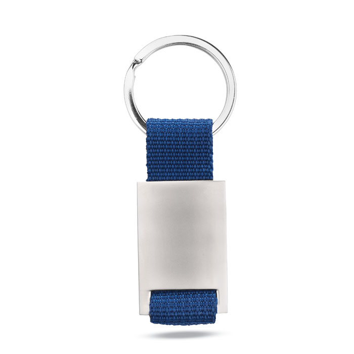 Metal rectangular key ring Blu item picture back