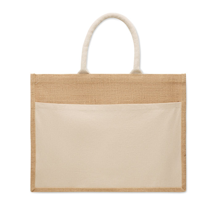 Shopper in iuta Beige item picture side