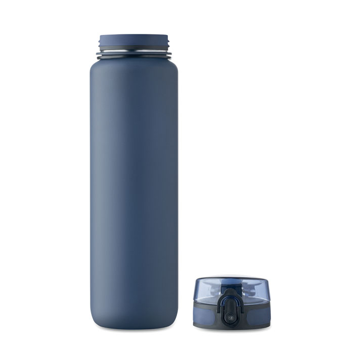 Sports water bottle RPET 1L Francese Navy item picture back