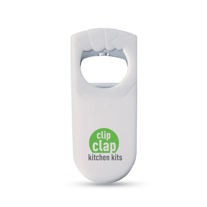 Bottle-opener and sealer Bianco item picture printed