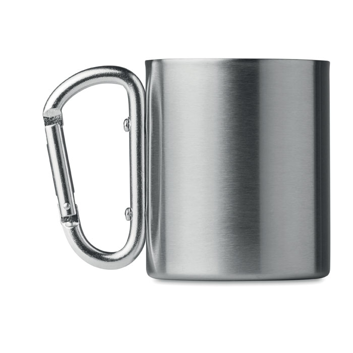 Metal mug & carabiner handle Argento Opaco item picture back