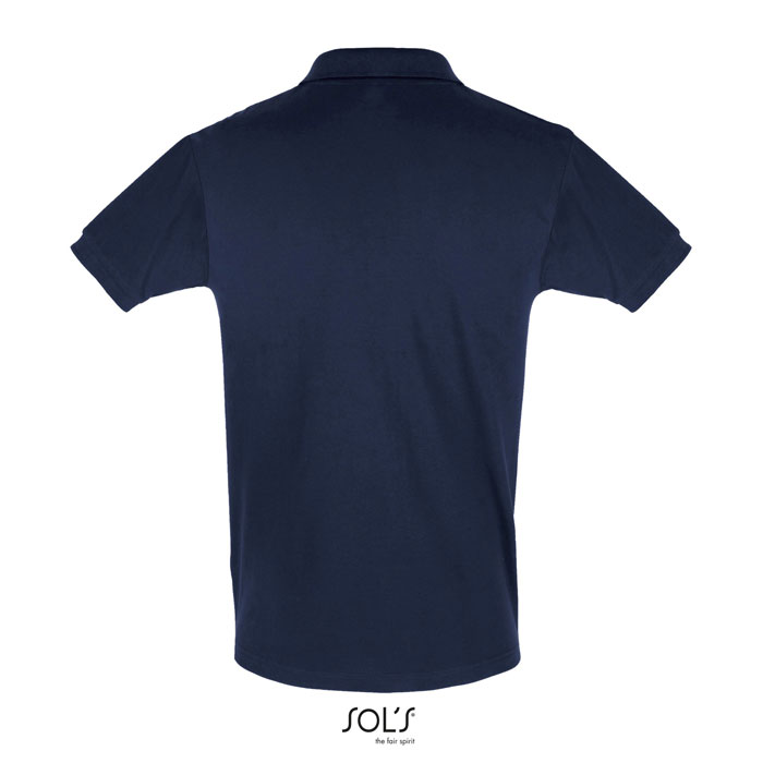 PERFECT MEN Polo 180g Blu Scuro Francese item picture back