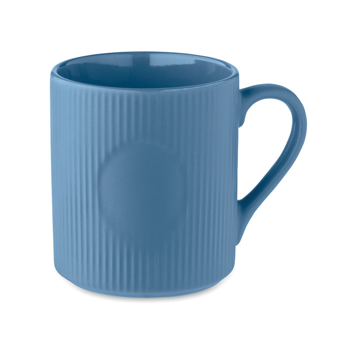 Tazza in ceramica a coste 340 m Blu item picture front