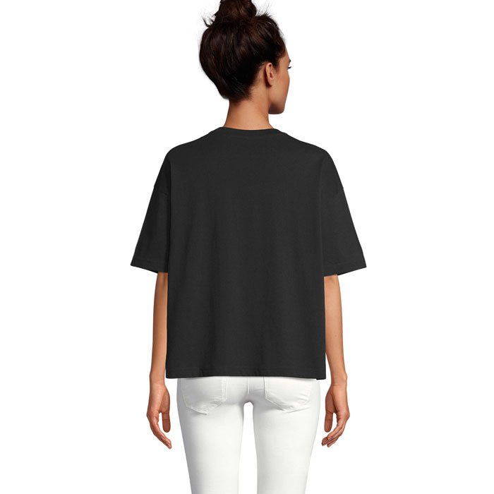 BOXY WOMEN T-SHIRT OVERSIZE Nero Profondo item picture back