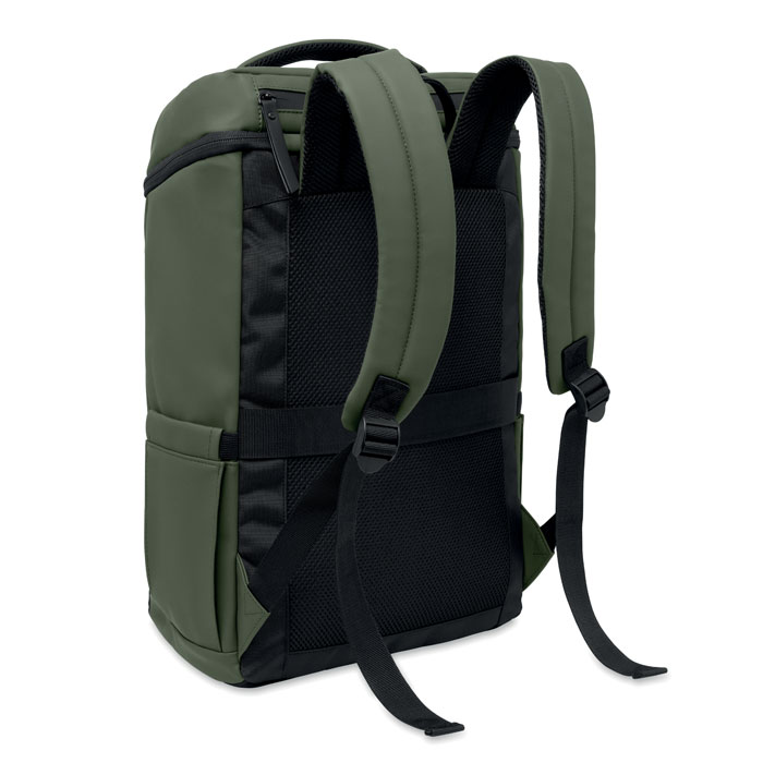 15" PU laptop backpack Verde Scuro item picture back