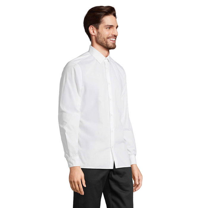BAILEY MEN POPLIN SHIRT Bianco item picture side