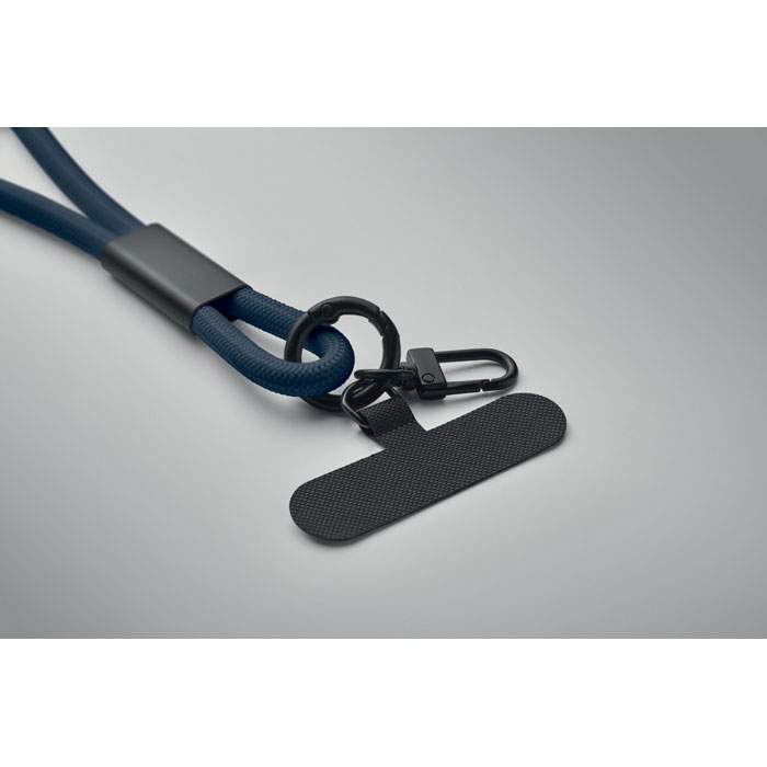 60W charging and data lanyard Francese Navy item picture open