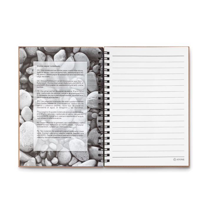 Stone paper notebook 70 lined Turchese item picture top