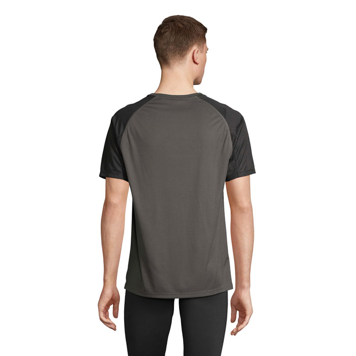 VORTEX RAGLAN T-SHIRT Black/Charcoal Grey item picture back