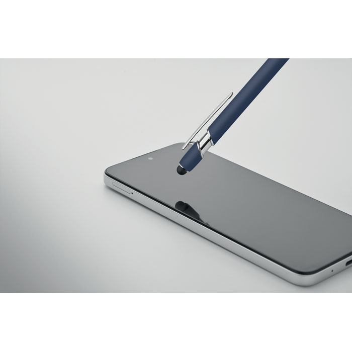 Penna in alluminio riciclato Francese Navy item picture open