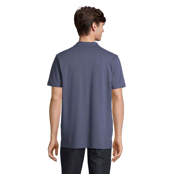 PULSE UNISEX POLO Denim item picture back