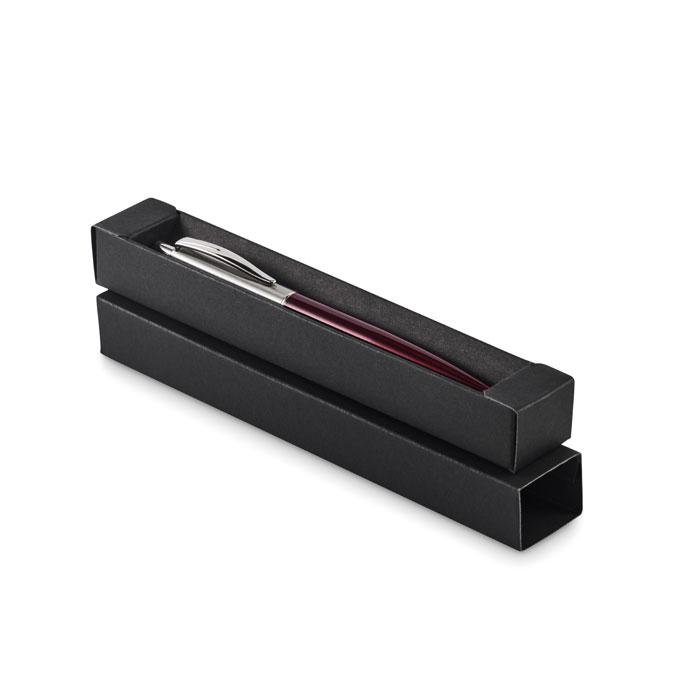 Penna a pulsante in confezione Borgogna item picture front