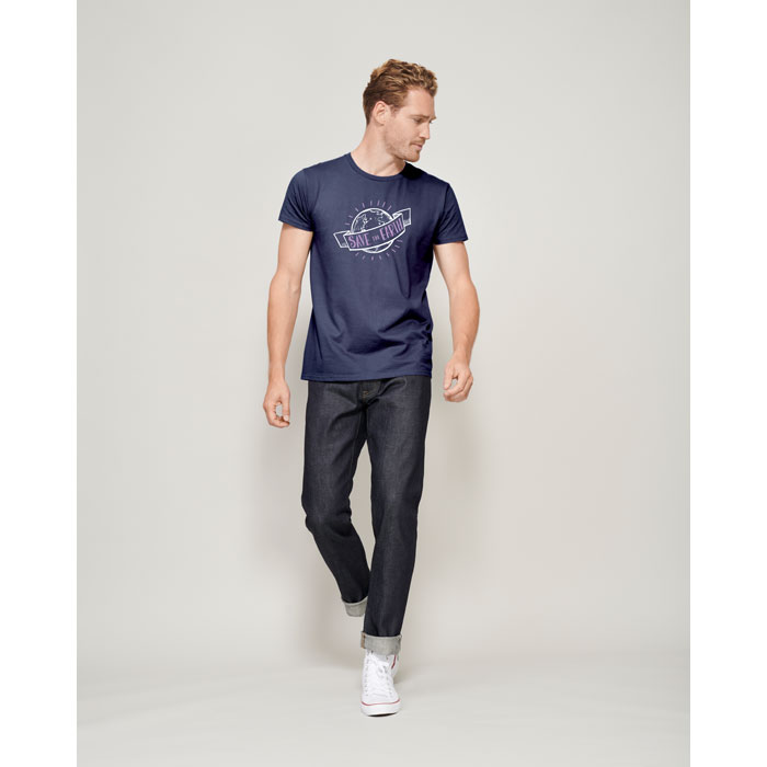 PIONEER MEN T-Shirt 175g Blu Royal item picture printed