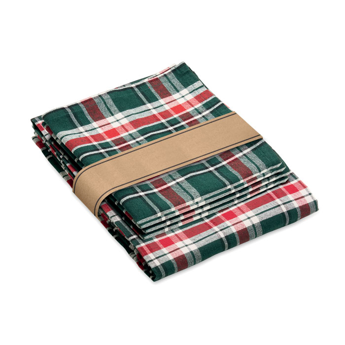 Chequer cotton tablecloth set Multicolore item picture front