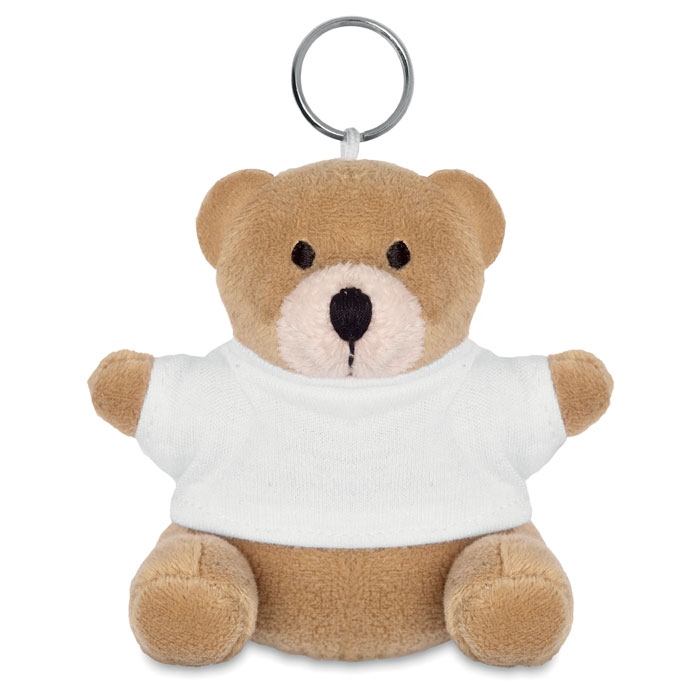 Teddy bear key ring Bianco item picture front