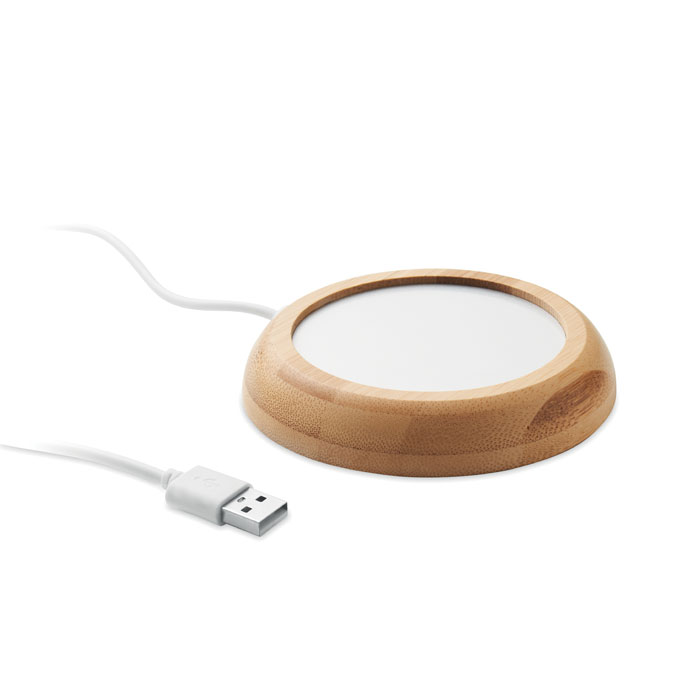 Bamboo mug warmer with USB Legno item picture front