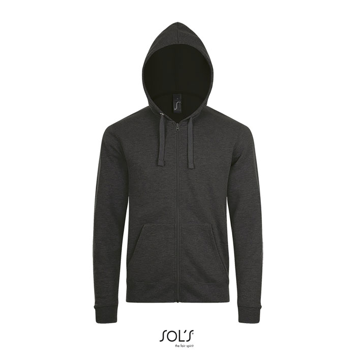 STONE UNI HOODIE 260g charcoal melange item picture front