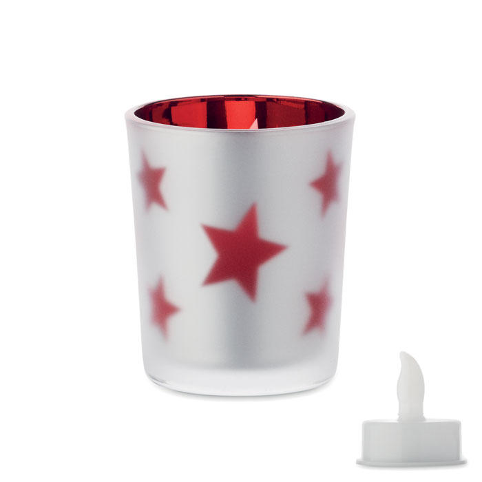 Candelina tealight a LED Rosso item picture front